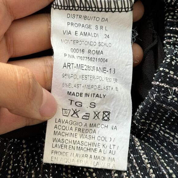 Vintage Italian Metallic Knit Mini Dress with Crisscross Back (S) - Picture 9 of 9